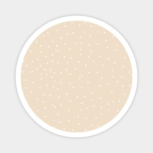 Beige Skintone White Dots Pattern Minimalist Light Brown Pastel Magnet